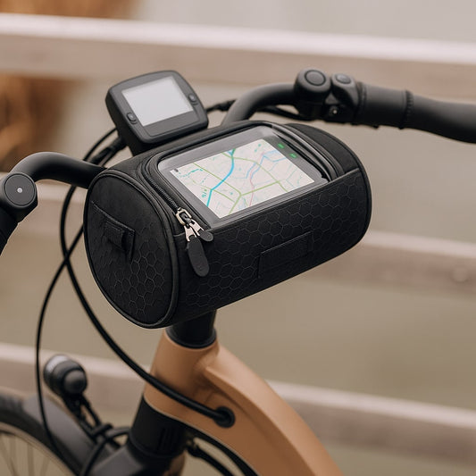 Cykelstyrstaske med berøringsskærm til telefon