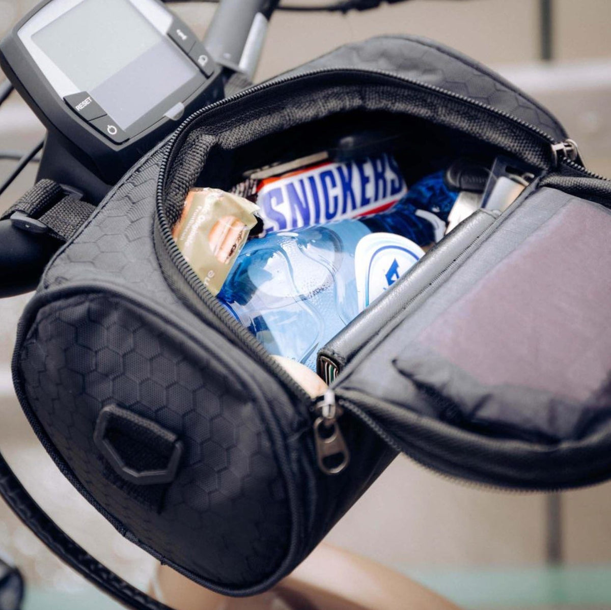 Cykelstyrstaske med berøringsskærm til telefon