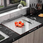 L-Shaped Stainless Steel Cutting Board – Foldable Space-Saving Kitchen Board