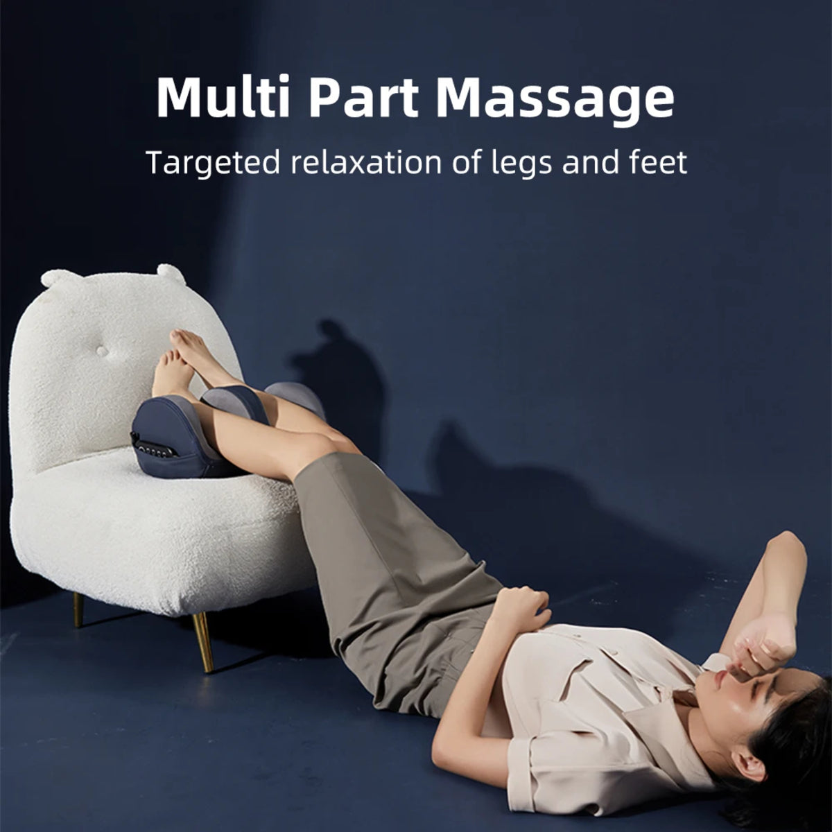 Elektrisk benmassager med varme