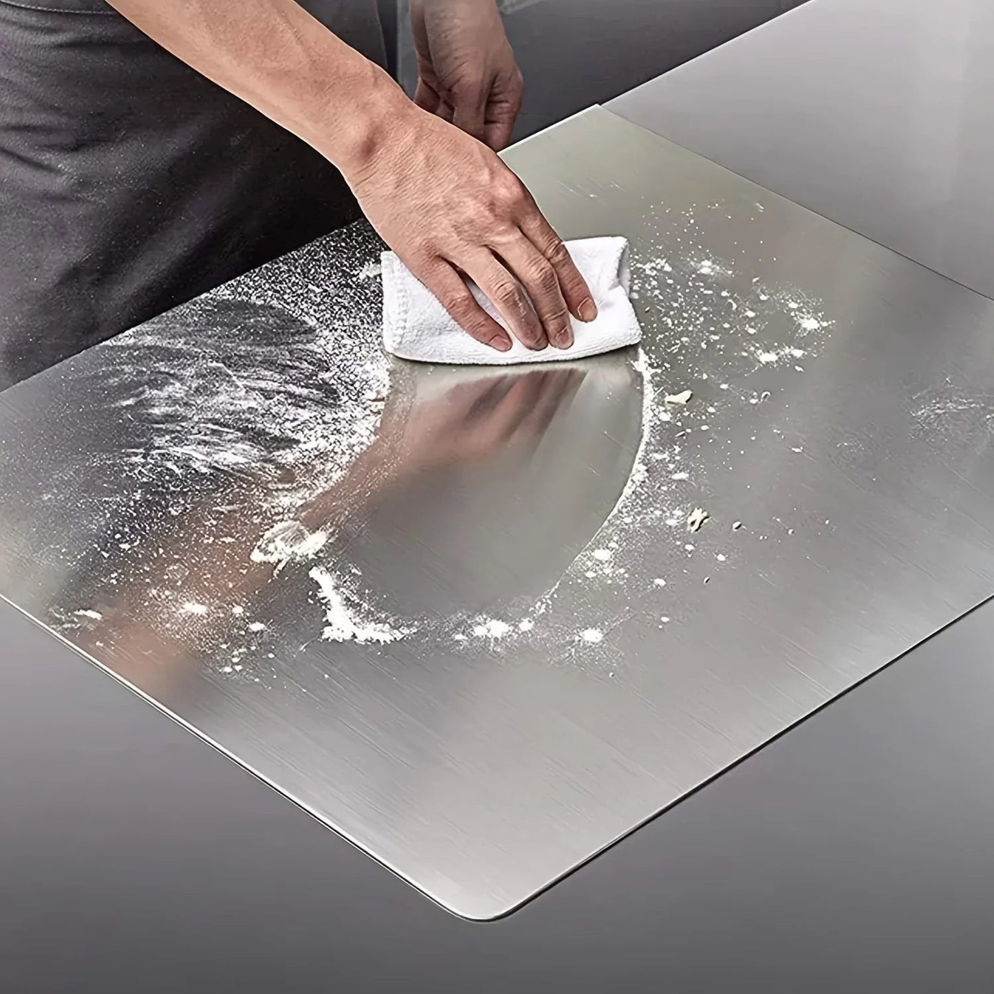 L-Shaped Stainless Steel Cutting Board – Foldable Space-Saving Kitchen Board