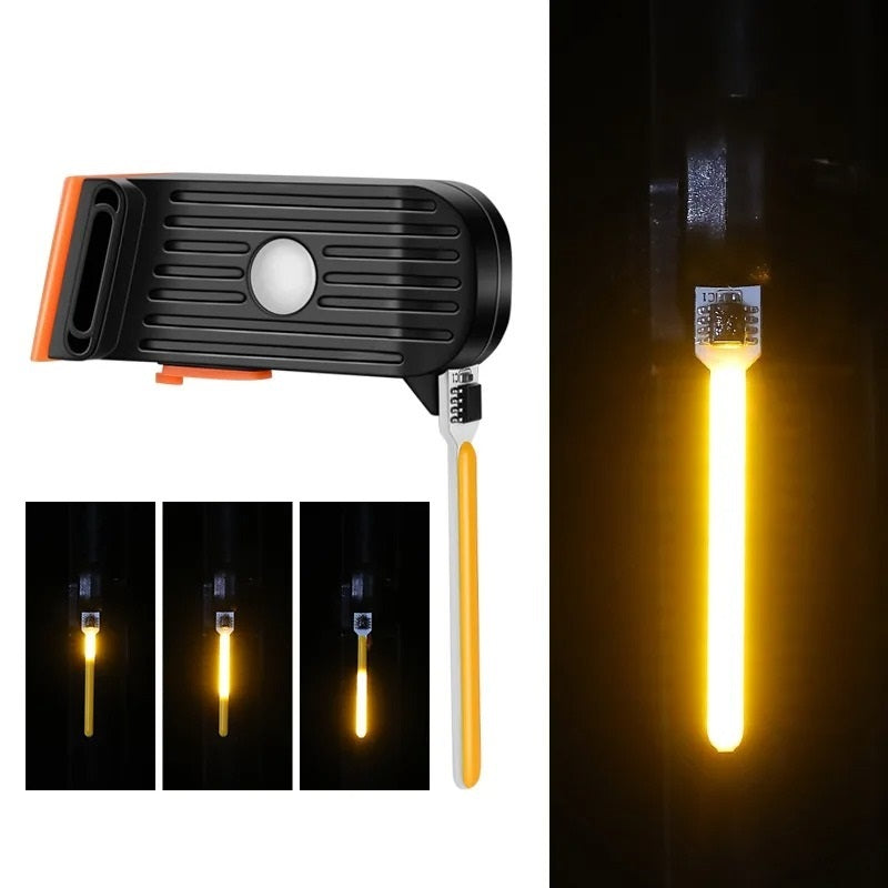 Genopladelig LED-cykellygte med USB-C og flere lystilstande