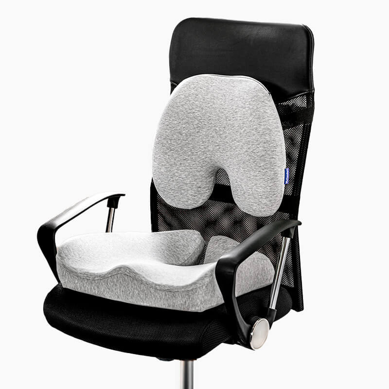 Pudesæt med ergonomisk siddepude og rygpude