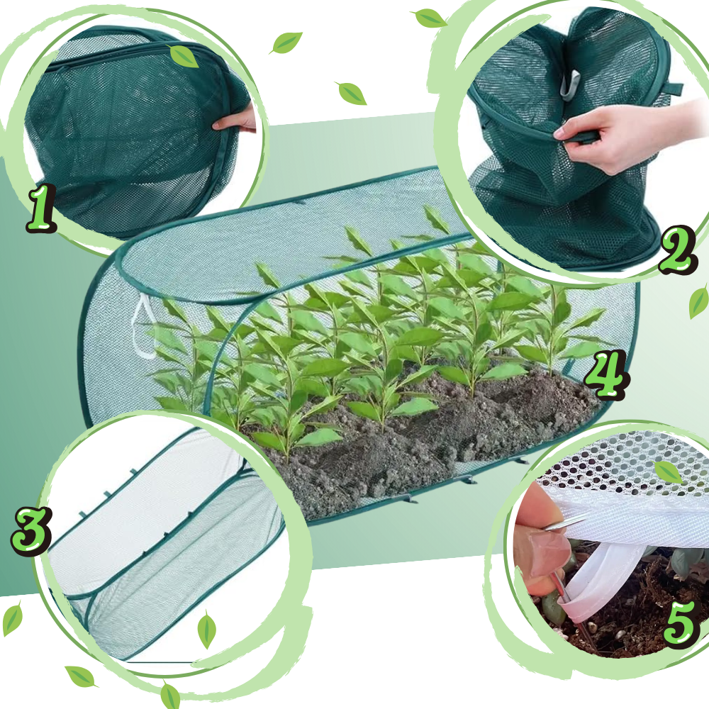 Sikker, åndbar mesh-plantebeskytter