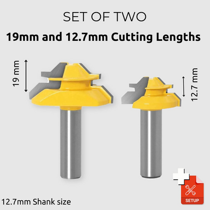 45° Lock Miter overfræserbit