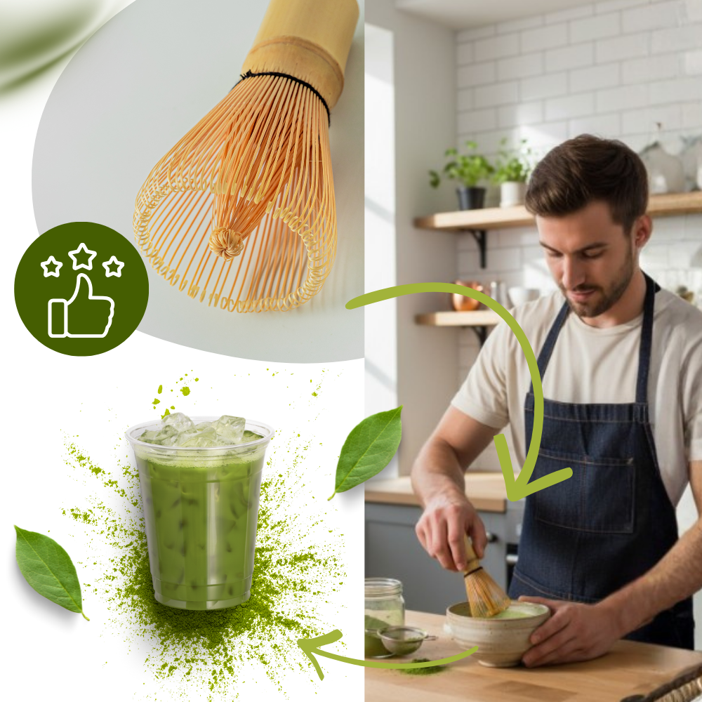 Glidende blanding Matcha-piskeris