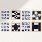 Puzzle de blocs géométriques avec cartes-défis pour enfants