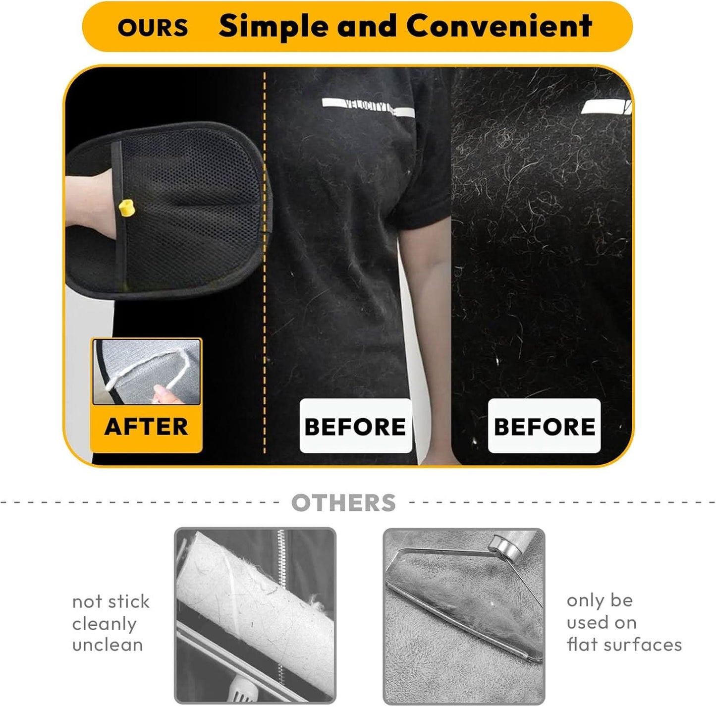 Handsker til fjernelse af dyrehår