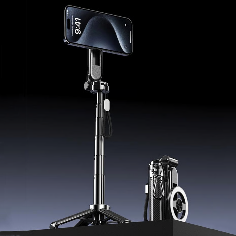 4-i-1 multifunktionel magnetisk selfiestang med 360° drejning