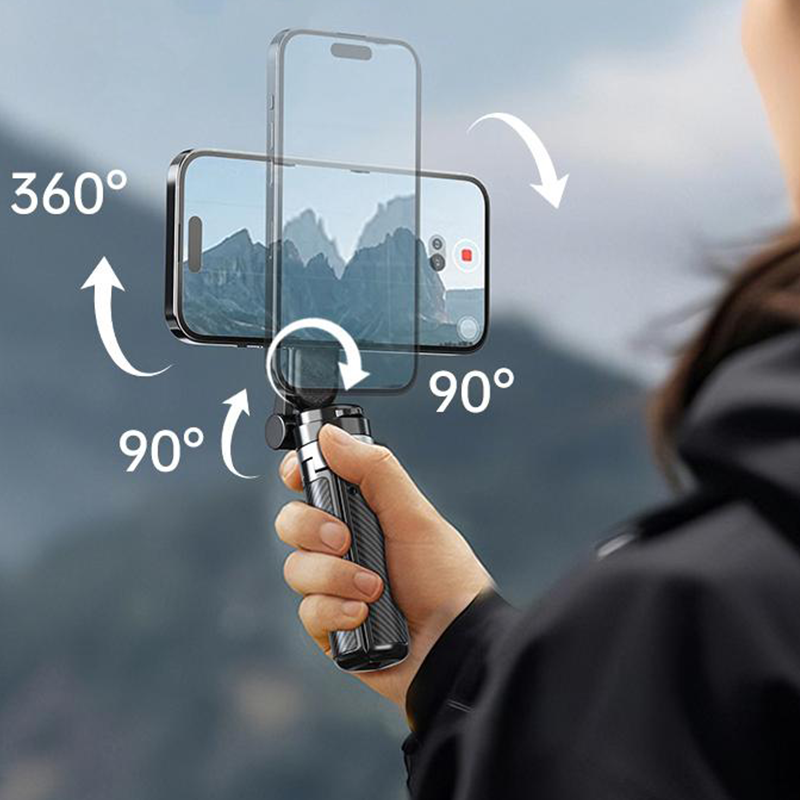 4-i-1 multifunktionel magnetisk selfiestang med 360° drejning