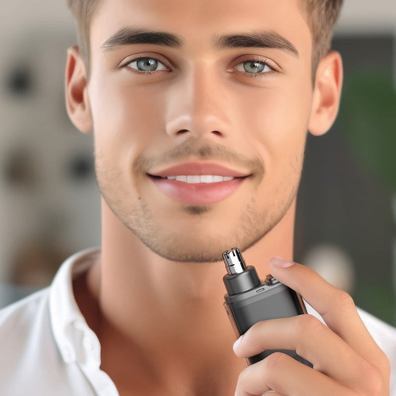 Tondeuse électrique étanche pour poils du nez avec écran LED