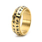 Titaniumstål Viking Rune roterende ring