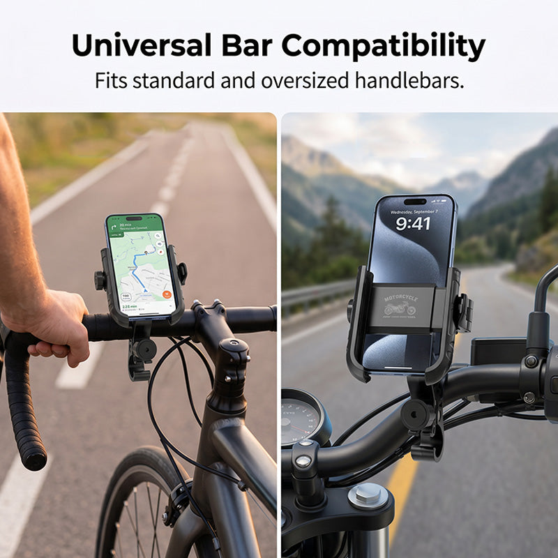 Telefonholder til cykel med hurtigkobling og justerbar vinkel