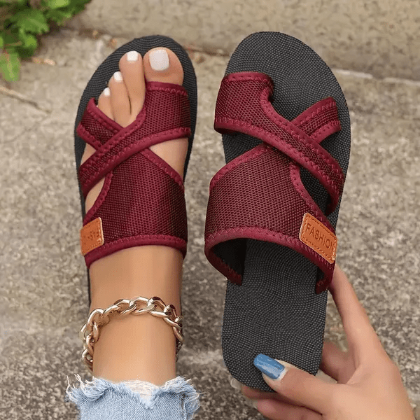 Komfortable, åndbare flip-flops i mesh