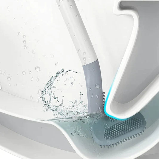 CleanBrush - 360-graders toiletbørste med langt håndtag