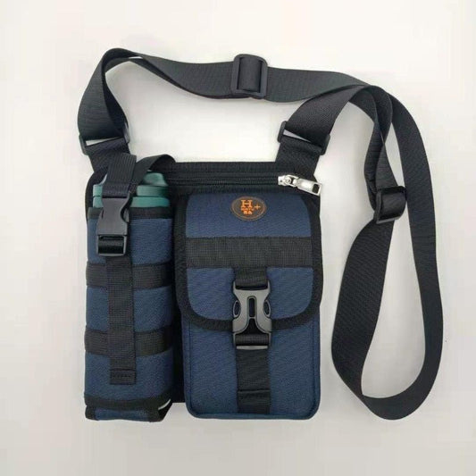 Udendørs skuldertaske med vandflaskeholder