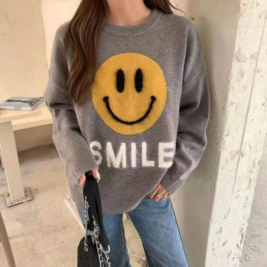 Fuzzy Smile Crewneck