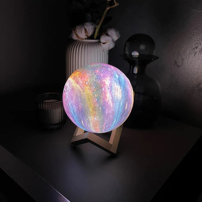 Galaxy Måne Lampe