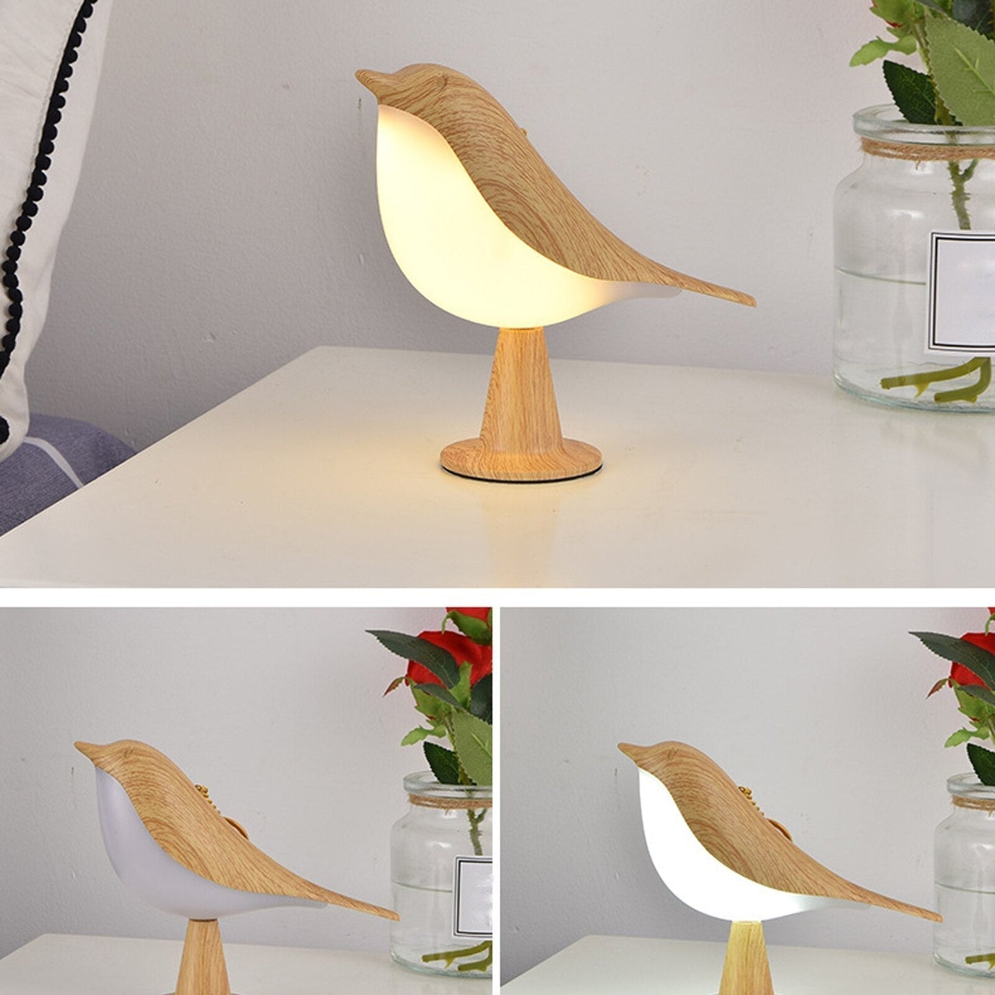 Genopladelig Lucky Bird-bordlampe